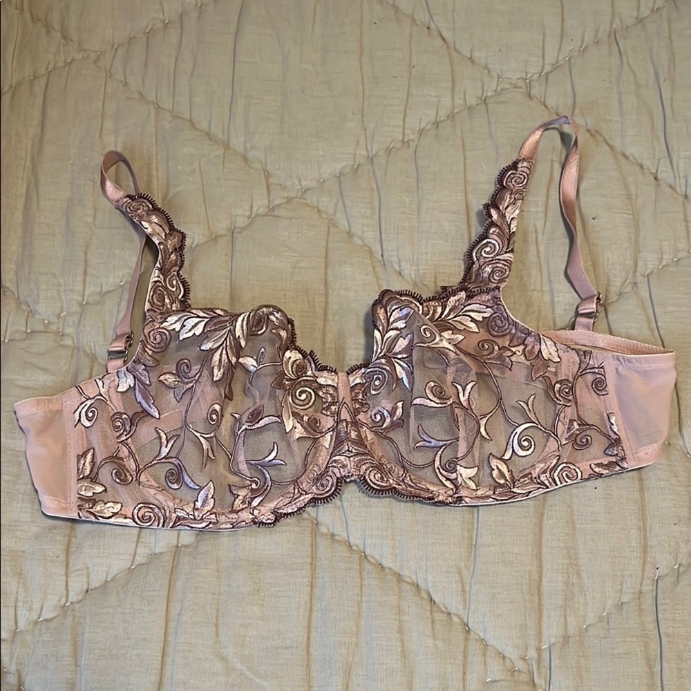 Sexy Soma Pink and Brown Lace Underwire Bra